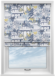 Elka, China Blue - Roman Blind